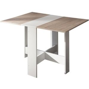 Petite table pliante pour la cuisine Napoca - 65,5 x 37,5 x 47,5 cm - en  Bois et métal - Marron foncé - Versa - Cdiscount Maison