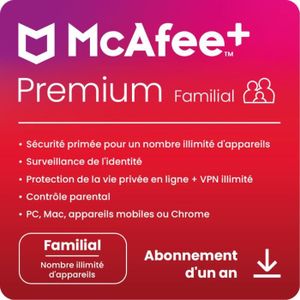 ANTIVIRUS À TELECHARGER McAfee®+ Premium – Familial, antivirus et sécurité