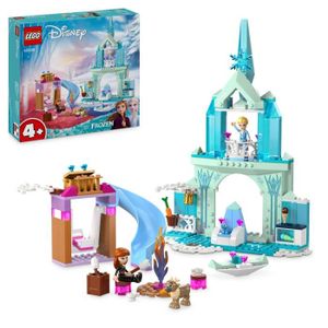 ASSEMBLAGE CONSTRUCTION LEGO® 43238 Disney Princess Le Château de Glace d’Elsa, Jouet de Princesse La Reine des Neiges, 2 Figurines Animales
