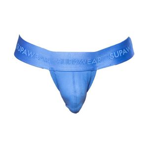STRING - TANGA Supawear - Sous-vêtement Hommes - Strings Homme - Ribbed Thong Marina - Bleu - 1 x