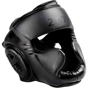 CASQUE DE BOXE - COMBAT casque de boxe entièrement couvert, Muay Thai, en cuir PU, entraînement, équipement de gymnastique, garde-têt