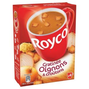 SOUPE EN SACHET ROYCO - Minute Soup Gratinée Oignon Et Croûtons 80G - Lot De 4