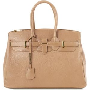 SAC À MAIN Tuscany Leather - TL Bag - Sac à main pour femme avec finitions couleur or - Champagne (TL141529)