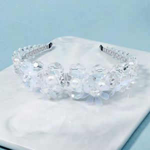 DIADÈME DIADEME,Transparente--bandeau en cristal pour femmes, accessoires pour cheveux, diadèmes et couronnes de fête, cadeau de bal