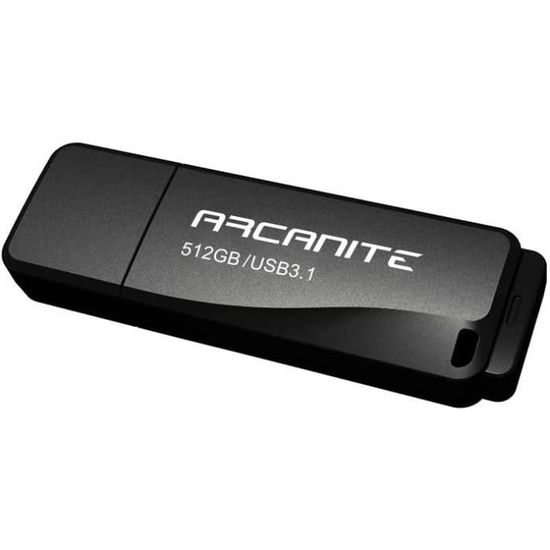 Clé USB 3.2 HP 712w 32 Go Noir - Vitesse Lecture Jusqu'à 120 Mo/s, Design Coulissant Sans Capuchon, Rétrocompatible USB 2.0
