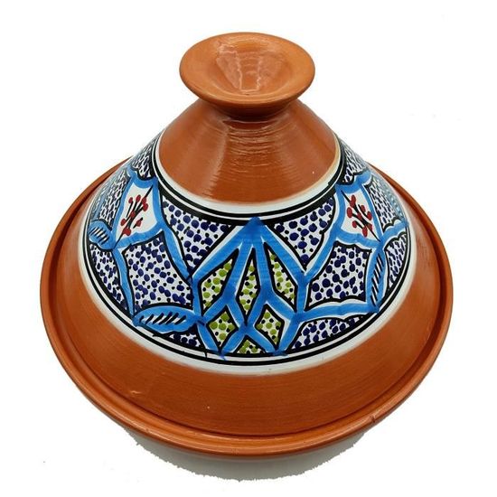 Tajine In Terracotta Marocchina 32cm - Pentola Per Couscous E Stufati Su Fornelli E Forno - Foto 12