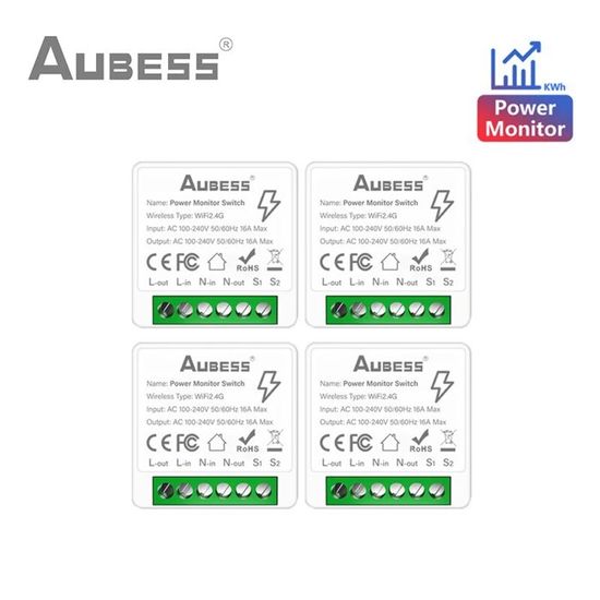 Lot De 4 Modules D'interrupteur Intelligents, S'adapte Derrière Les