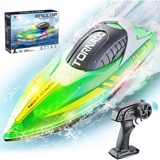 Bateau Radiocommandé Bateau Combat 2 Joueurs OBEST Mini Bateau Telecommandé Enfant,Bateau Jouet