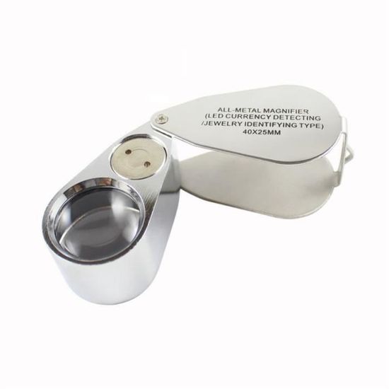 Lot De 2 Loupes De Poche 20x - Pliables, Rotatives 360°, Portable Pour Lecture, Bijoux, Pièces (Diamètre 6 Cm)