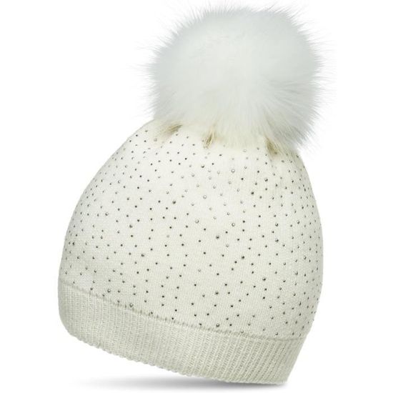 Caspar Beanie Mütze Mit Strass - Warme Flanell Mütze Unisex