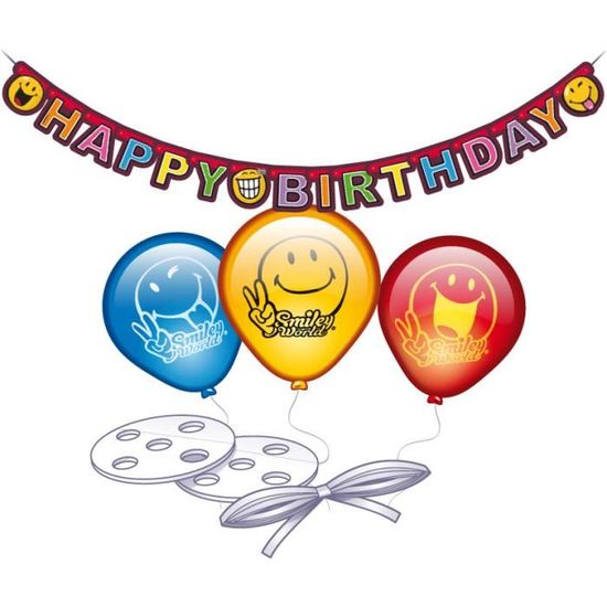 Set Joyeux Anniversaire Smiley Taille Unique Achat Vente Deguisement Panoplie Cdiscount Set Joyeux Anniversaire Smiley Taille Unique Achat Vente Deguisement Panoplie Cdiscount