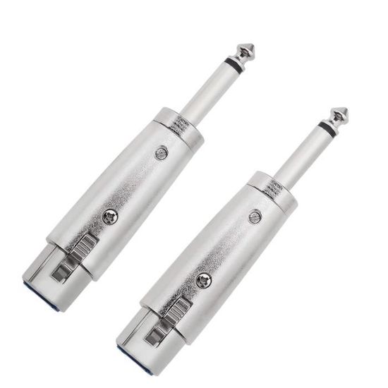 Adaptateur XLR 3 Broches Mâle Vers Jack 6.35mm Mâle - Mono - Argenté - Valueline