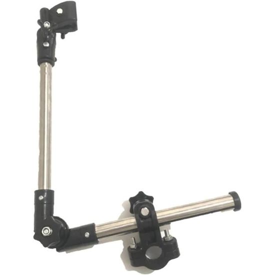 Support De Parapluie Télescopique Pour Poussette, Vélo Et Fauteuil - Réglable 360°, Pratique Et Robuste