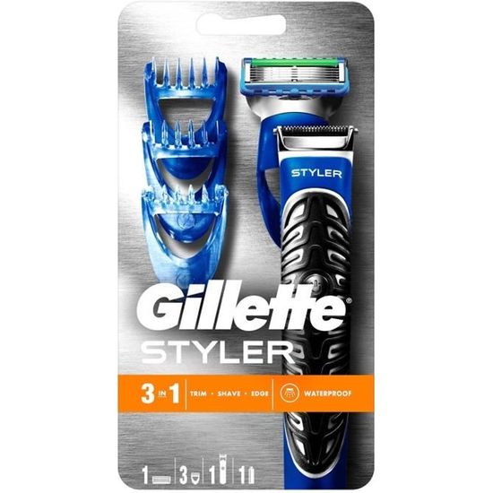 Tondeuse électrique Gillette All In One - 3 Sabots, Rasoir ProGlide Fusion 5, Rechargeable