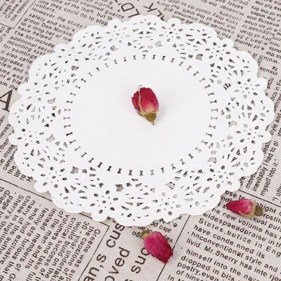 Napperons En Papier Dentelle Blanc - Lot De 150, 16,5 Cm, Parfaits Pour Mariages Et Fêtes