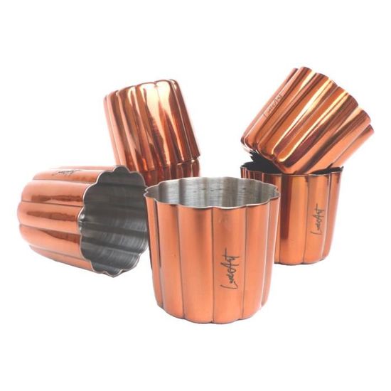 LuxéArt Lot de 6 Moules à cannelés en cuivre 4,5cm - Cdiscount Maison