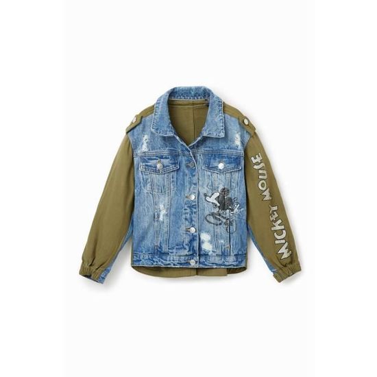 Veste en jean fille Desigual Mickey vert 7 8 ans Vert Cdiscount Pret a Porter