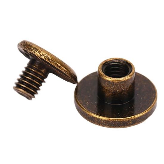 Qiilu jeu de vis Chicago Lot de 200 vis de reliure de livre 9 x 5 mm en