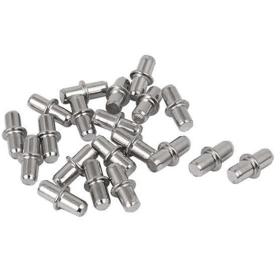Lot De 20 Supports D'Étagère/Compartiment ALFIX - Broches Plastique 5 - Pour Meubles à Monter Soi-même