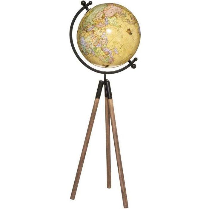Globe terrestre géant sur trépied Wild H75 cm Autres Beige