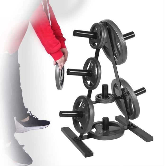 RUII Rack de Rangement pour Poids, Range Disque d’Haltères, Support de Fitness, Musculation