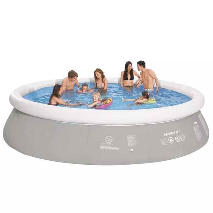 Piscine ronde gonflable Gris 450x122 cm