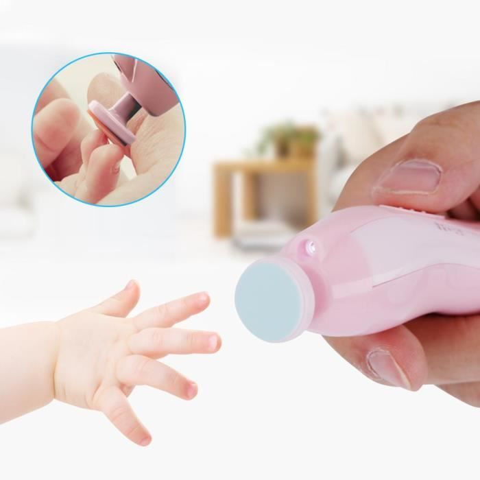 Lv.life Coupe-ongles Tondeuse pour bébé sûr orteils et ongles dispositif de polissage électrique rose