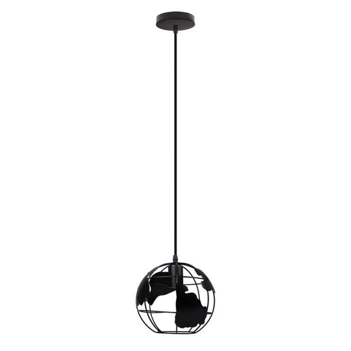 Yote Lustre Suspension Globe Industrielle E27 Rétro Lampe Plafonnier en Métal pour Restaurant Salon