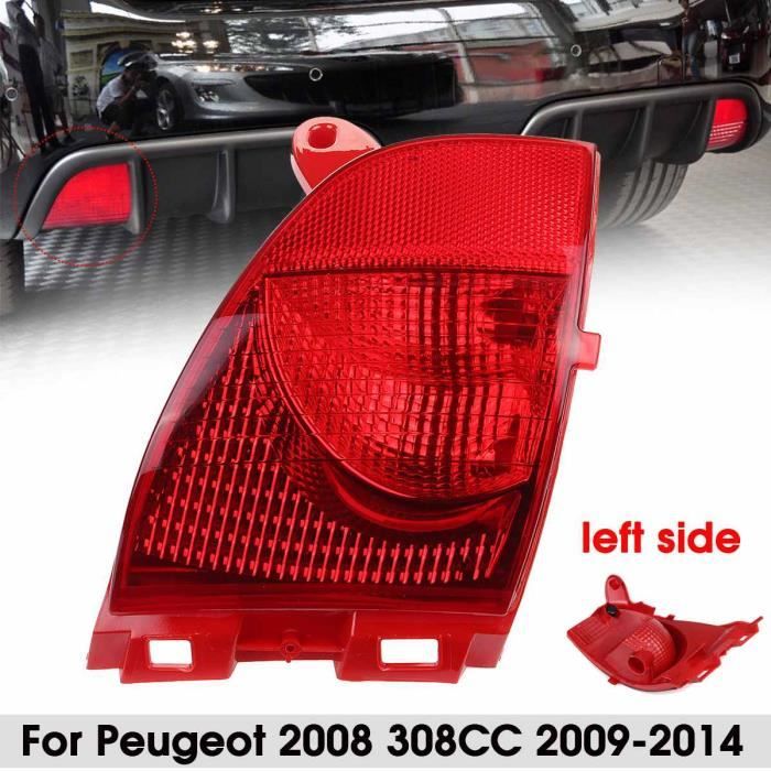 Left -Feu antibrouillard arrière RHD, assemblage de pare chocs arrière pour Peugeot 308CC C3 2008 2009 – 2014 et Citroen C3XR