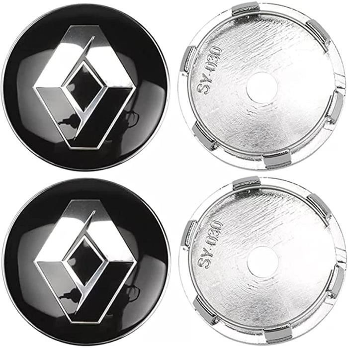 4 pièces-chaque lot de logo de couvercle de moyeu de centre de roue de 60 mm pour le dépoussiéreur renault logan clios scenic lagu