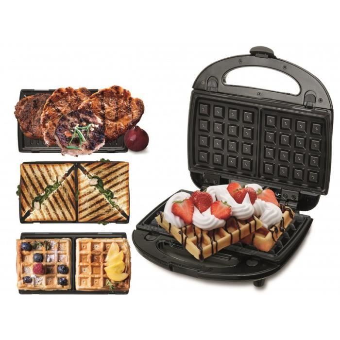 Gaufrier -machine à sandwich 3 en 1 - 1000W
