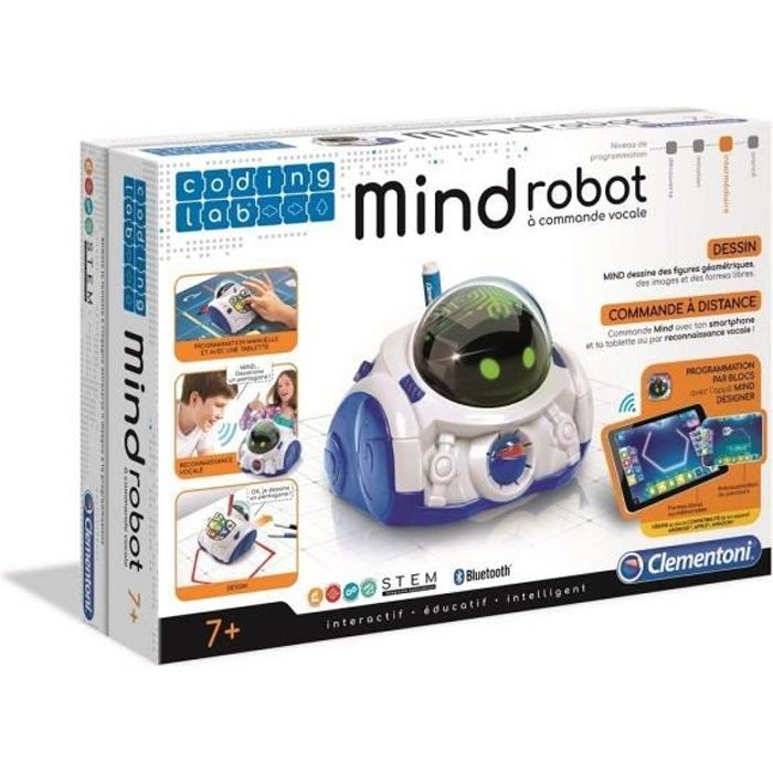 CLEMENTONI Robot - Mind, mon robot programmable à commandes vocales - 7 ans et +