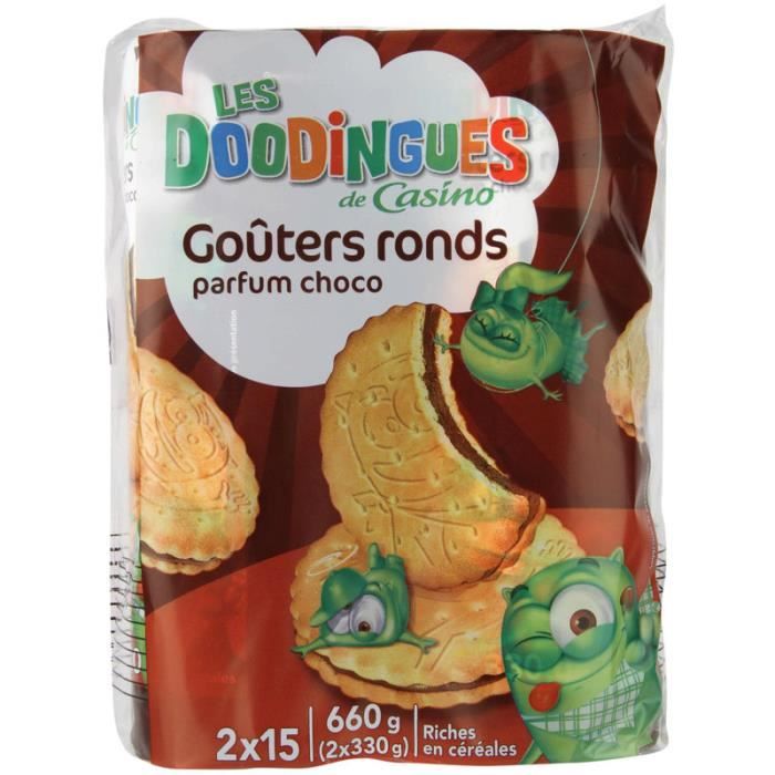 Gouters Lot de 2 ronds choco - Fourré chocolat - 330g