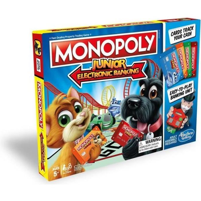 Hasbro Monopoly Junior Electronic Banking, Simulation économique, Enfants, Garçon-Fille, 5 année(s), AAA, 1,5 V
