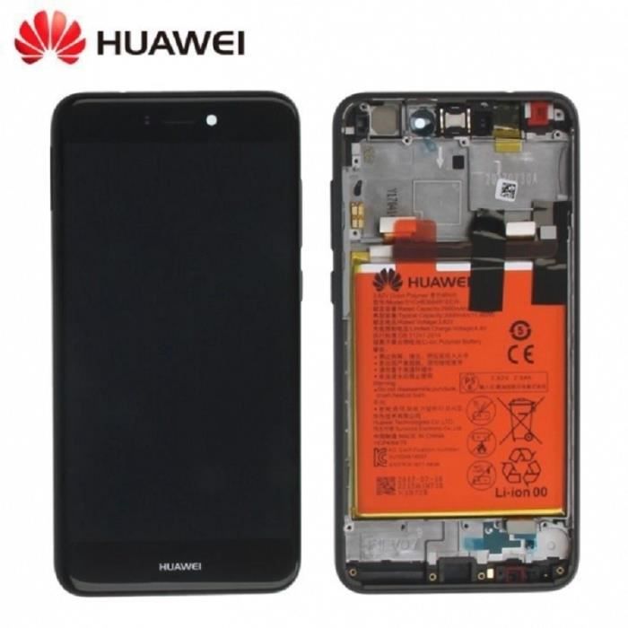 Ecran LCD et vitre tactile assemblés Noir pour Huawei P8 Lite 2017 (Service Pack)