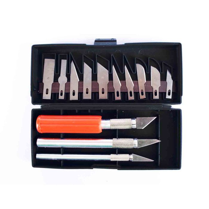 Cutter de précision x 3 pcs et 13 lames - MegaCrea {couleur}