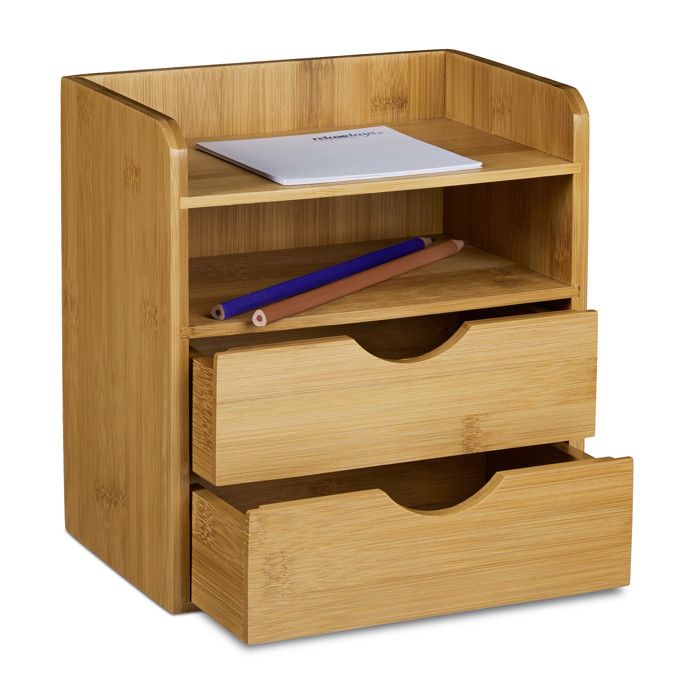 Relaxdays Bureau Organisateur tiroirs plateau - plat de service 10020323_0