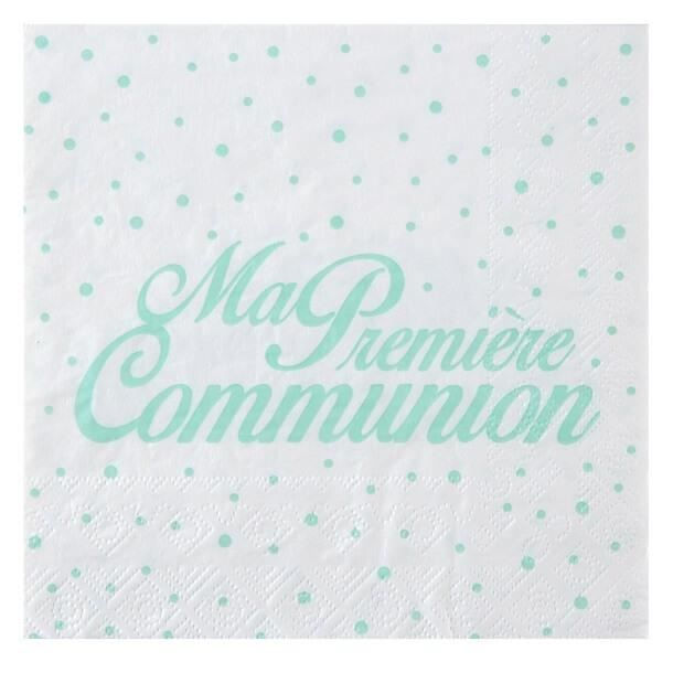 Serviette de table communion mint (x20) REF/6298