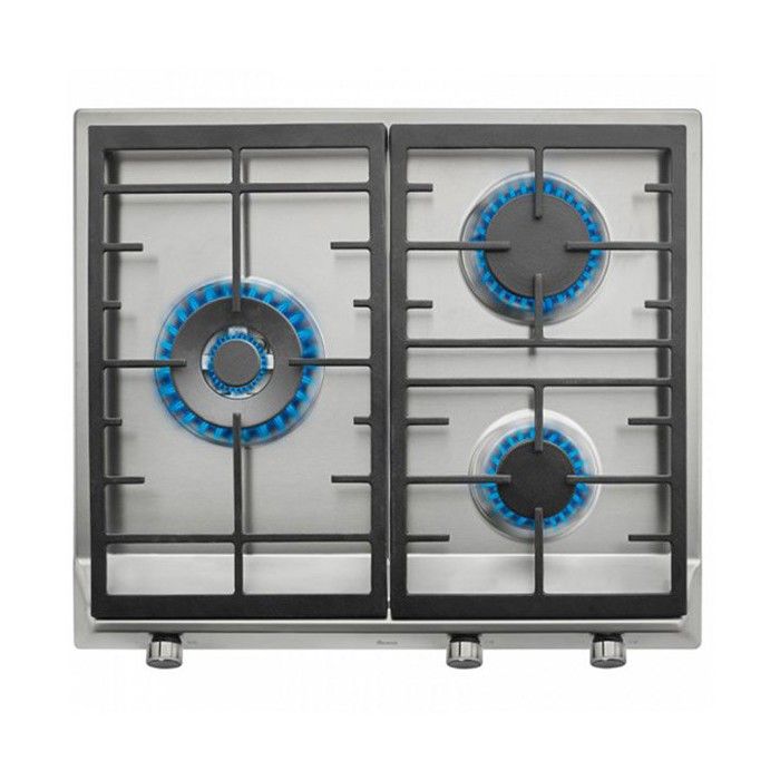 Plaque au gaz Teka EX60.1 3G 60 cm 60 cm Acier inoxydable Noir (3 Feux à gaz)