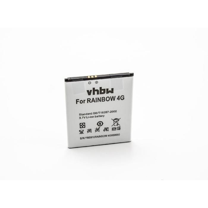 vhbw Li-Ion batterie 2500mAh pour téléphone portable Wiko Rainbow 4G, Wax