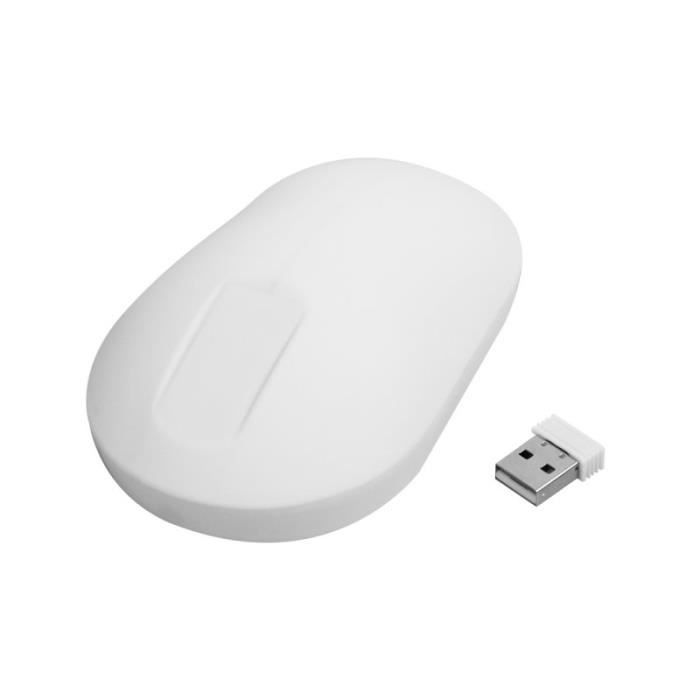 Souris sans fil en silicone hypoallergénique lisse désinfectable et étanche - Blanc
