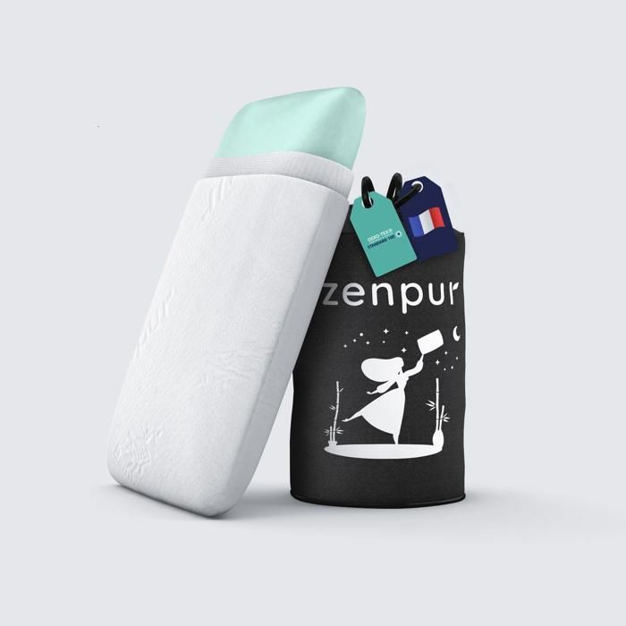 ZenPur - Oreiller à mémoire de forme Orthopédique Soft ☘ 40 x 60 cm