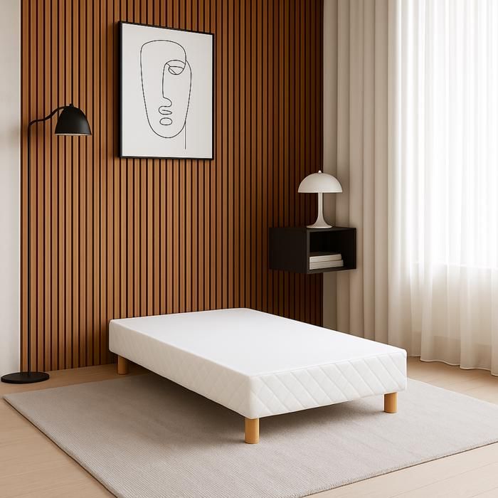 Sommier Confort 180x200 by Sampur Résistant et Confortable - Cadre et Lattes Larges Bois - Pieds Inclus - Indépendance de Couchage Sommier Confort 180x200 by Sampur Résistant et Confortable - Cadre et Lattes Larges Bois - Pieds Inclus - Indépendance de Couchage