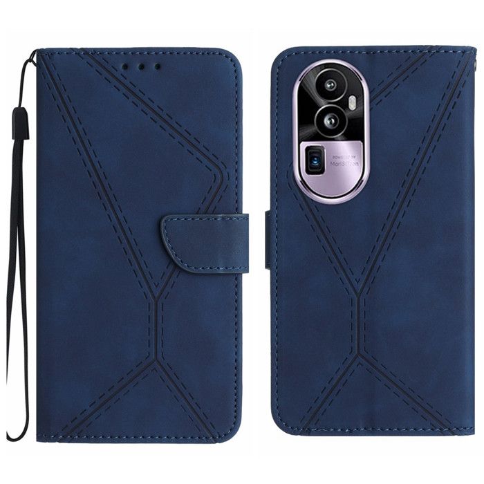 Pour Oppo Reno10 5G (6.7) Housse de protection antichoc antidérapante avec support - Bleu