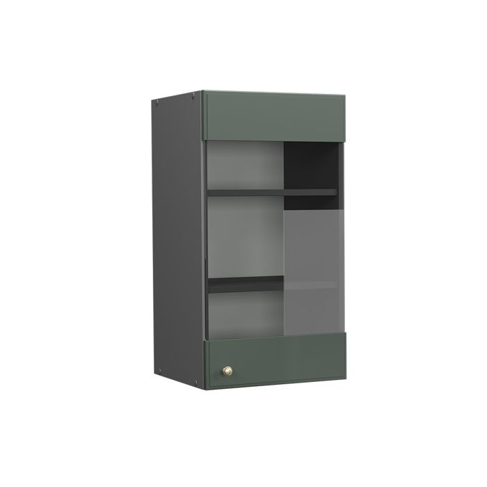 Élément Haut Vitré Fame-Line - 40 Cm - Chêne Blanc Brillant - Vicco