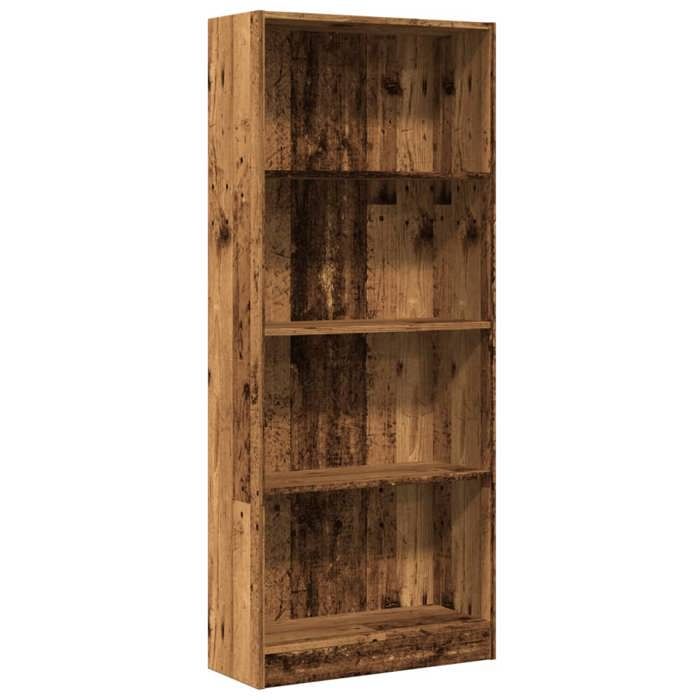 Étagère de rangement Bibliothèque vieux bois 60x24x143 cm bois dingénierie CHY59752649