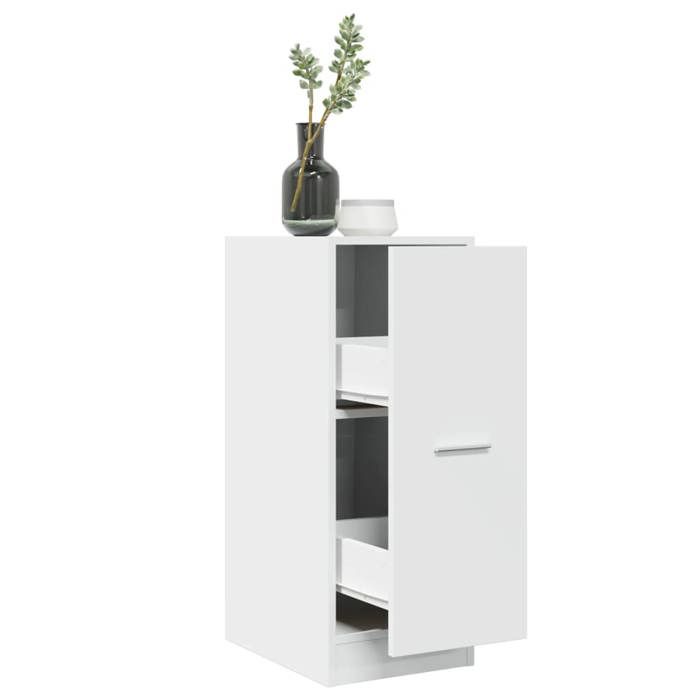 vidaXL Armoire dapothicaire blanc 30x41x775 cm bois dingénierie coffre dapothicaire meuble dapothicaire coffre à 855151
