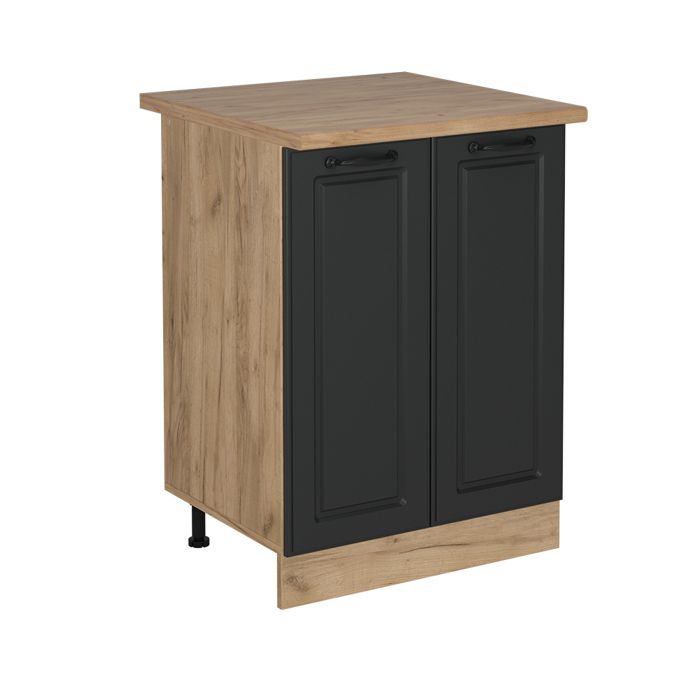 Meuble bas de cuisine R-Line 60cm PT Chêne Anthracite campagne/Chêne de force doré Vicco 54199