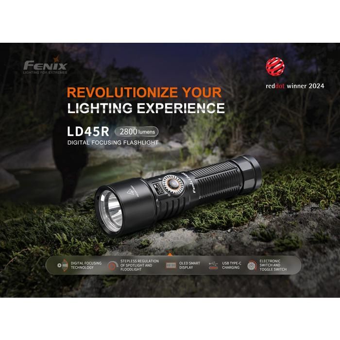 Lampe de poche - FENIX - LD45R - LED rechargeable - 2800 lm - IP68 étanche
