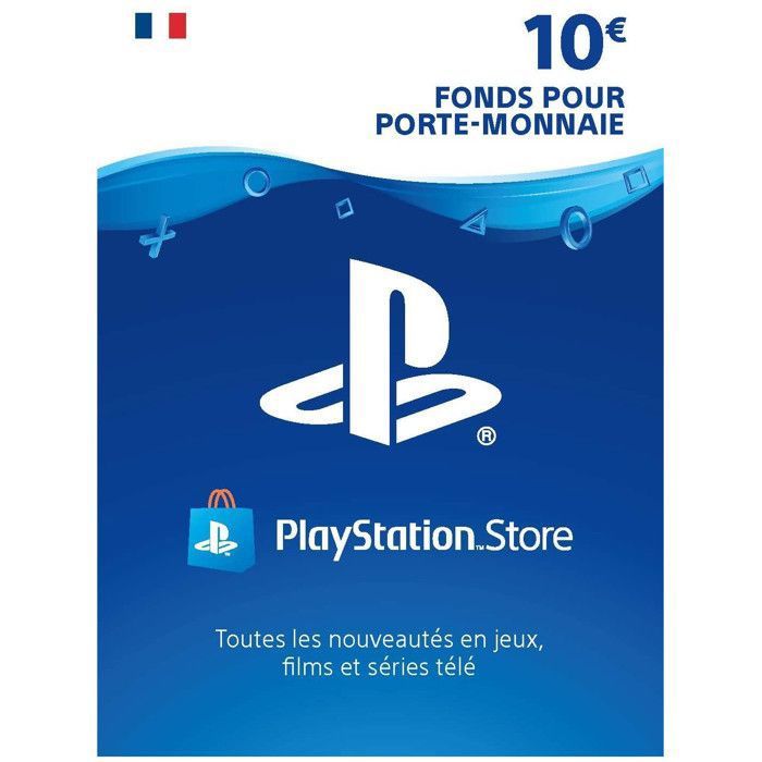 Carte PSN SONY 10€ Recharge rapide Valable sur PS4 PS5 PS3 PS VITA Pas dexpiration